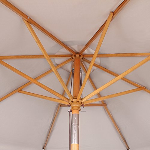 Sonnenschirm 300 cm Holz-Sonnenschirm - 4